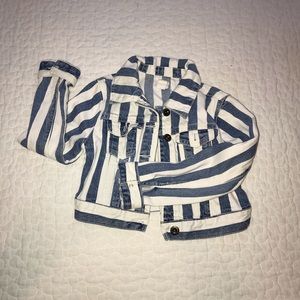 Denim stripped jacket from forever 21